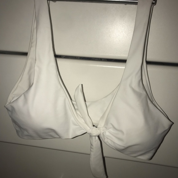 White tie swimsuit top. - Picture 1 of 2